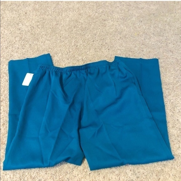 🆕 Drapers & Damons vintage straight leg teal pull on pants plus sz 18 high rise - Picture 4 of 7